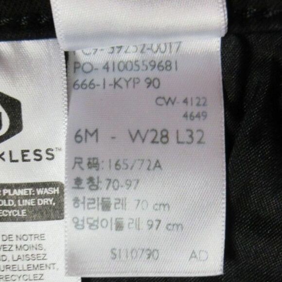 LEVI'S Classic Bootcut Jeans Womens 6 (28x32) Mid Rise Black Stretch Denim 3 NWT - Picture 11 of 15